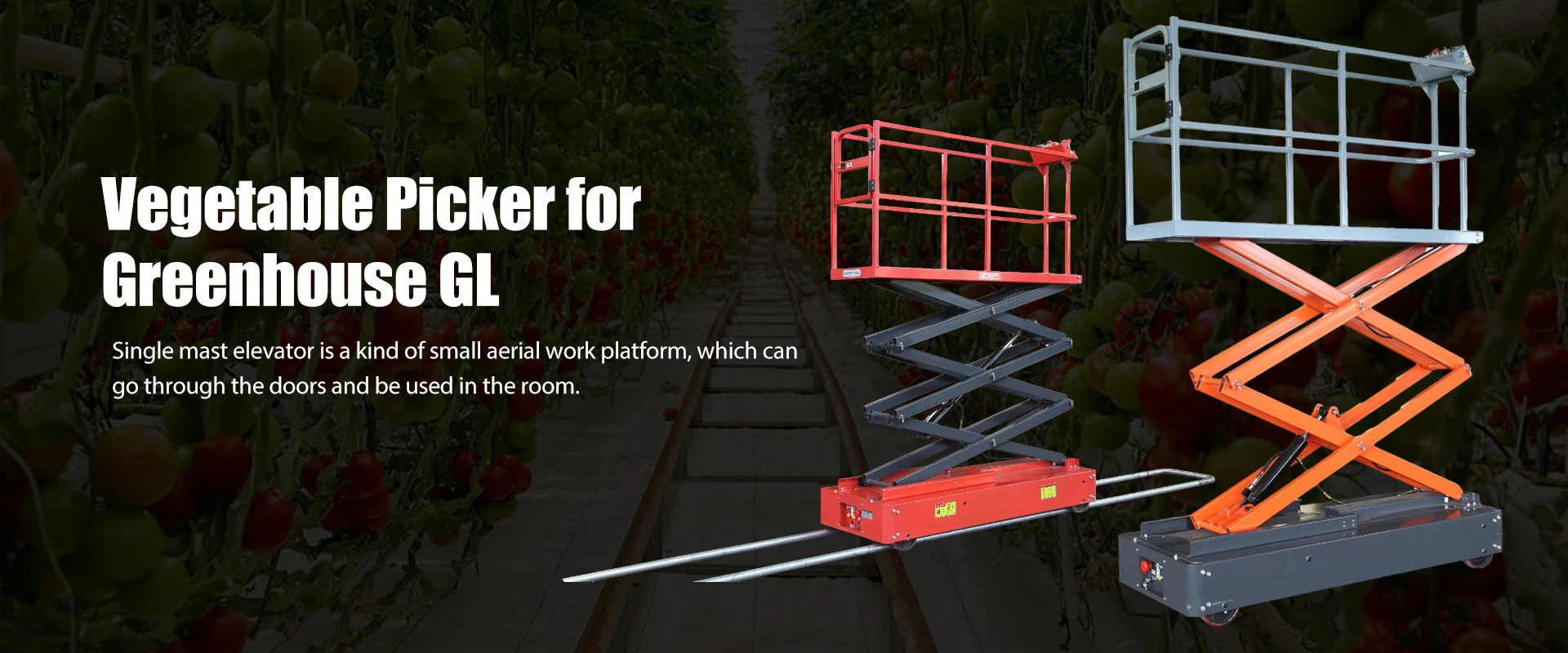Vegetable Picker Rail Trolley for Greenhouse